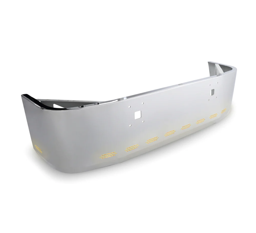 Bumper 22" Chrome International 9200/9400 Aero Style, w/ Tow & Hidden Light Holes.