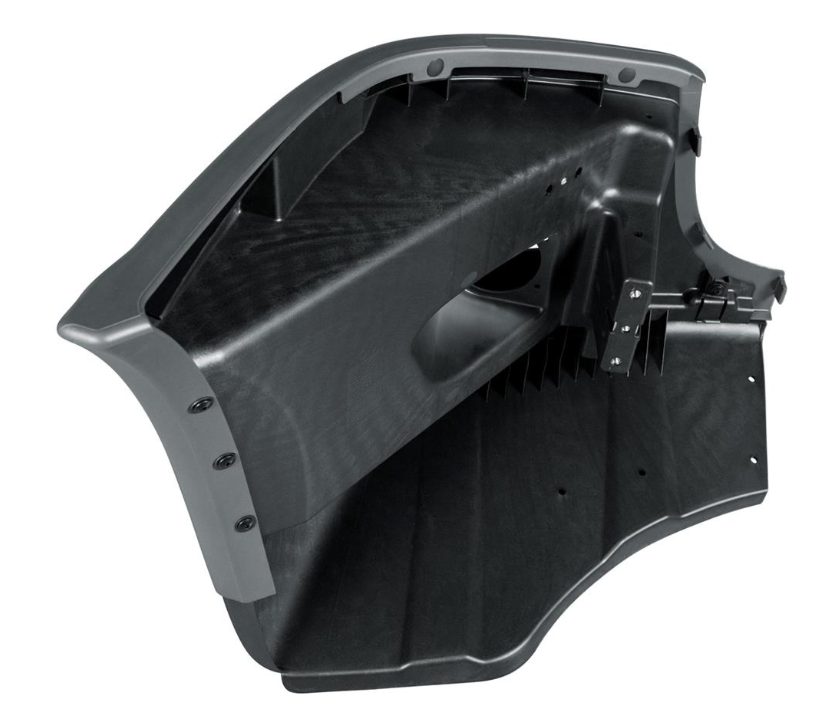 Bumper End Assembly With Fog Light Hole For 2008-2017 Freightliner