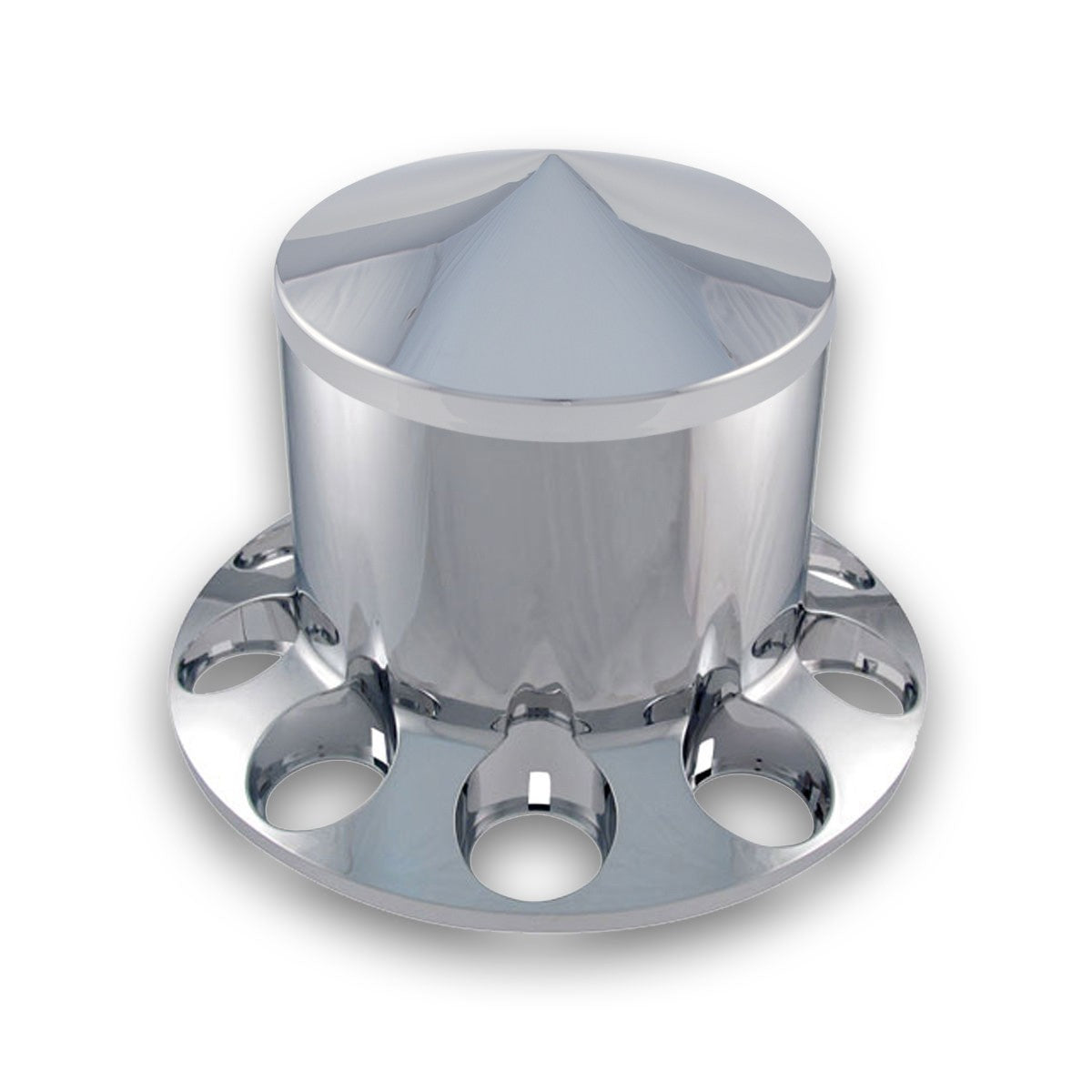 Chrome ABS Plastic Rear Pointed Axle Cover Kit w/ Removable Center Cap