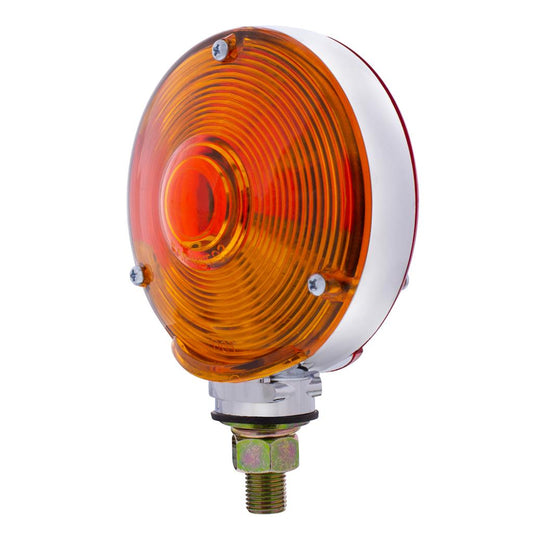 Chrome Double Face Turn Signal Incandescent Light W/ 1157 Bulb