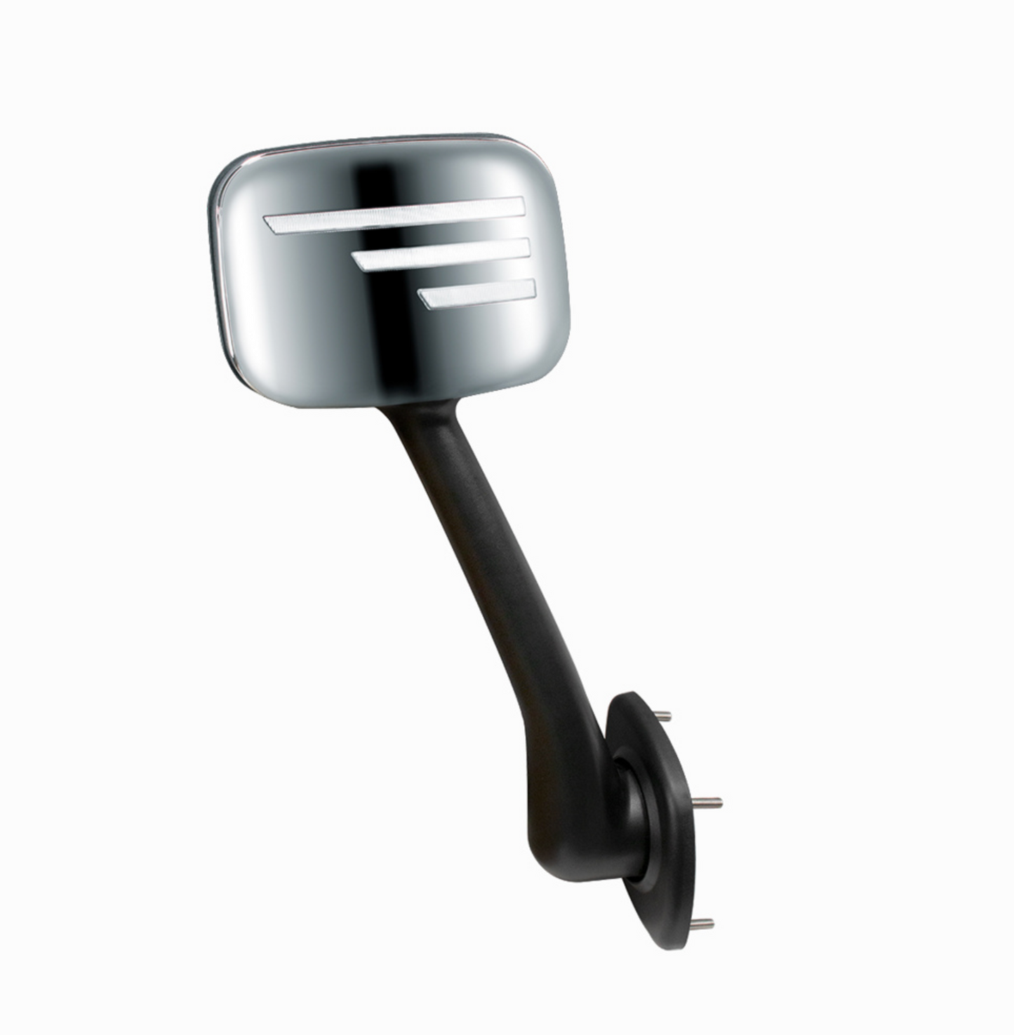 CHROME HOOD MIRROR ASSEMBLY WITH SEQUENTIAL LED TURN SIGNAL FOR 2008-2017 FREIGHTLINER CASCADIA - PASSENGER