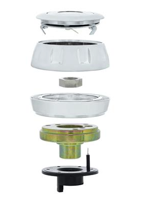 Chrome Hub/Horn Assembly for 06 + Peterbilt and 03 + Kenworth