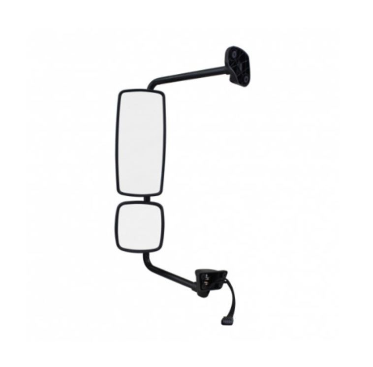CHROME MIRROR ASSEMBLY WITH POWER ADJUST & HEATED FOR FREIGHTLINER M2 - DRIVER