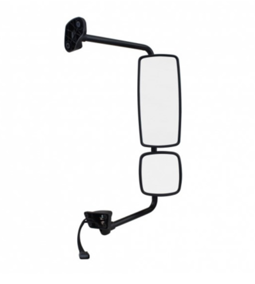 CHROME MIRROR ASSEMBLY WITH POWER ADJUST & HEATED FOR FREIGHTLINER M2 - PASSENGER