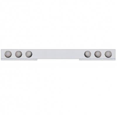 Chrome One Piece Rear Light Bar With Six 4" Light Cutouts (Lights