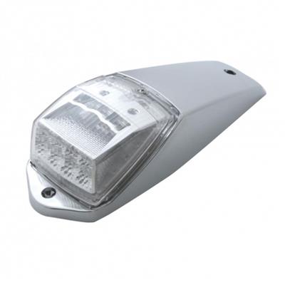 Chrome Plastic 17 Amber Led Square Reflector Cab Light Kit - Clear Lens