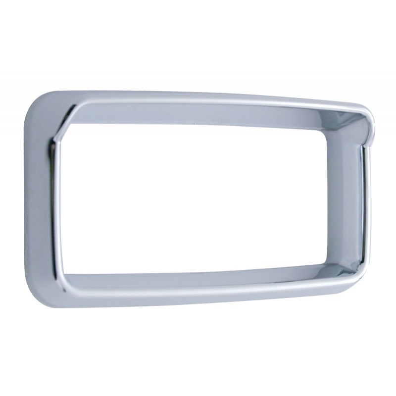 Chrome Plastic 2006+ Peterbilt Center Dash Instrument Bezel W/ Visor - Cab Interior