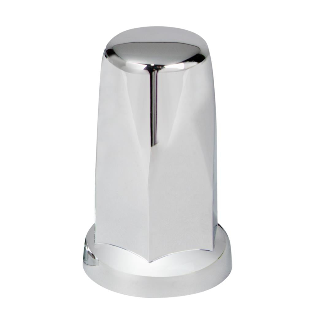 Chrome Plastic 33Mm X 3 1/4" Extra Tall Push-On Nut Cover W/ Flange