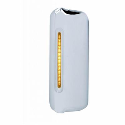 Chrome Plastic Freightliner Driver Side Mirror Cover W/ 14 Amber Led