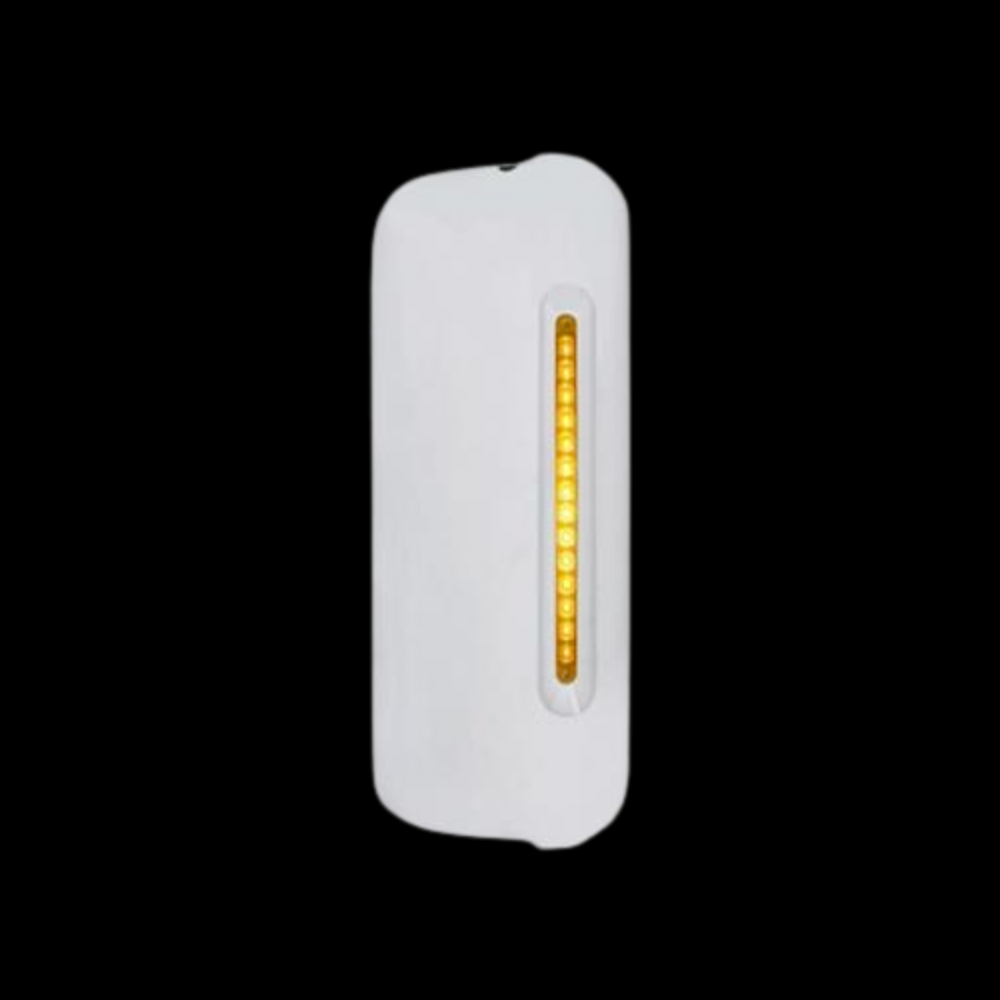 Chrome Plastic Freightliner Passenger Side Mirror Cover W/ 14 Amber Led