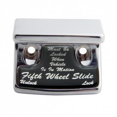 Chrome Plastic Freightliner Switch Guard W/ Glossy Fifth Wheel Sticker