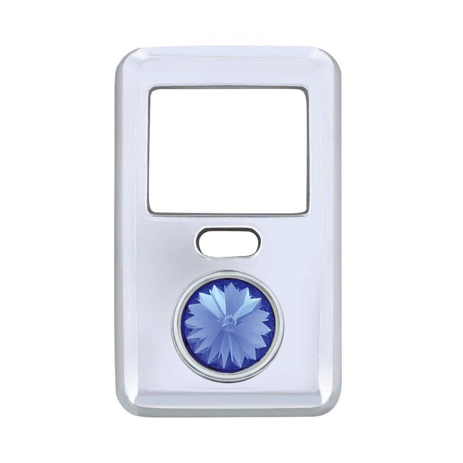 Chrome Plastic Volvo Switch Cover - Blue - Cab Interior