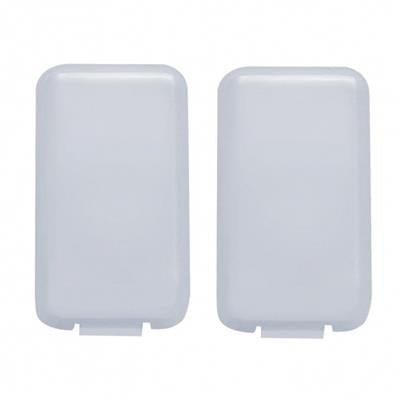 Chrome Plastic Volvo Switch Plug Cover - Plain (2-pack)