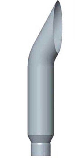 Chrome Short 30 Top Stack 96" H X 6" Dia. Reduced To 5"