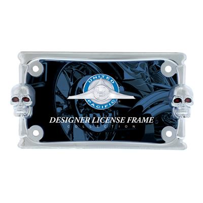 Chrome Skull Motorcycle License Plate Frame