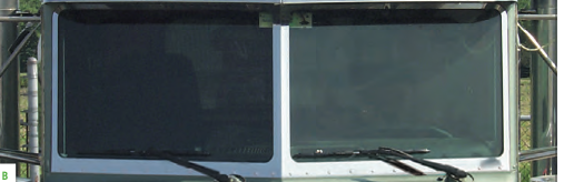 Dimpled Bottom, Fits 2-piece Peterbilt Windshield (3-piece kit)
