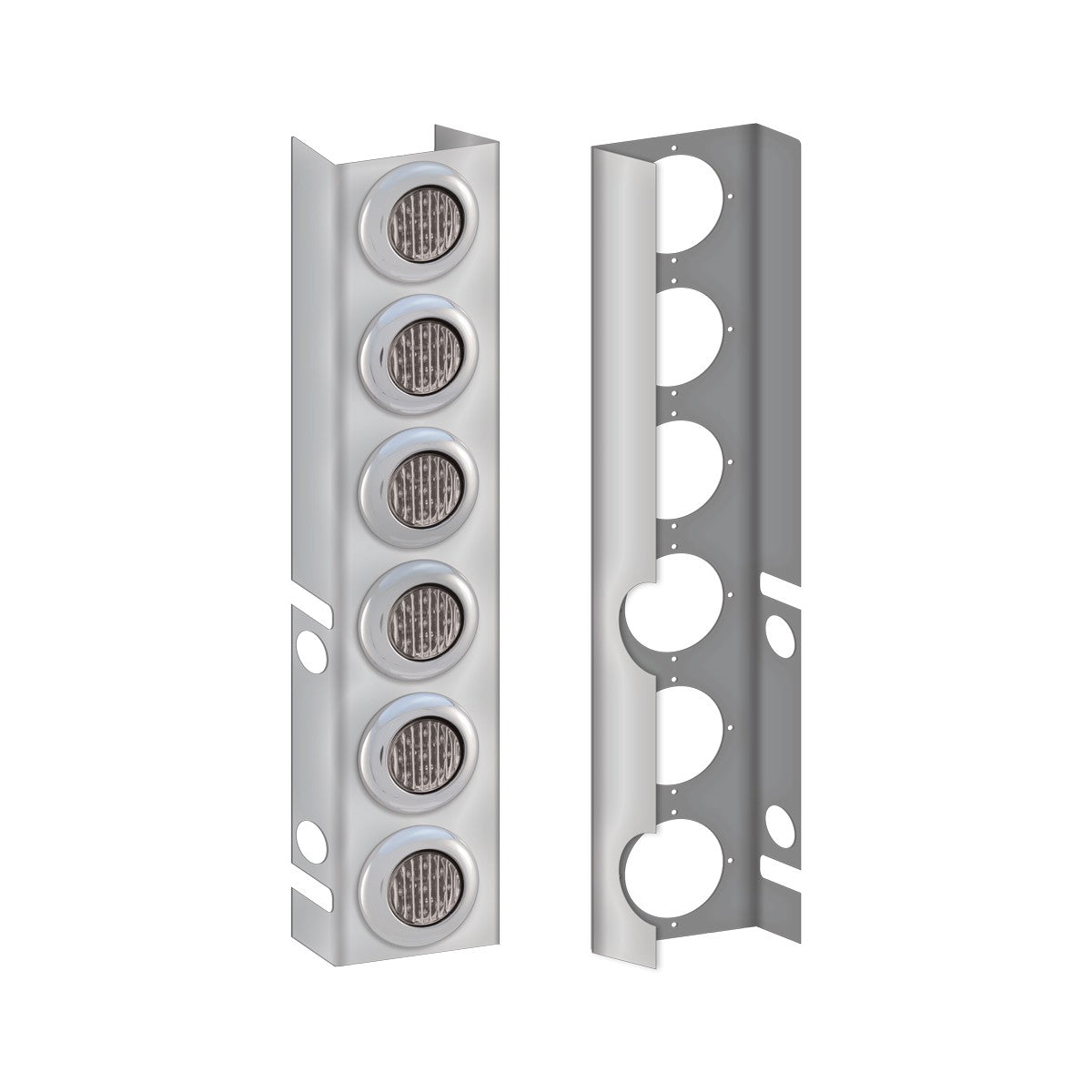 *DISCONTINUED* Peterbilt 379 Front Air Cleaner Light Bar with 12 X 2" Clear LEDs & Bezels