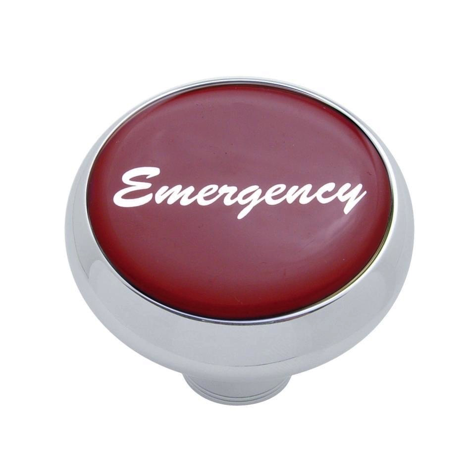 Emergency Deluxe Air Valve Knob - Red Glossy Sticker Cab Interior
