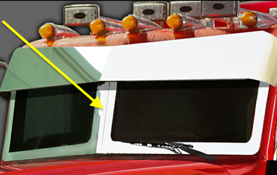 Extra Wide Windshield Trim 2" - Peterbilt Flat Window