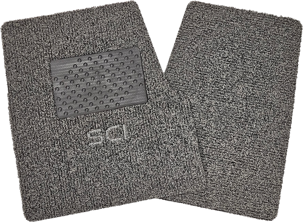 Floor Mat - Freightliner 2008-2018 Cascadia/Coronado - Black/Grey w/ SCI Logo