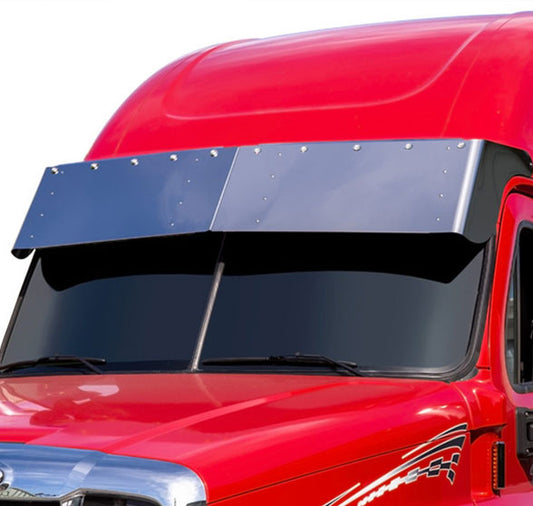 Freightliner Cascadia Condo Mid/Roof 18" Drop Visor w/10-3/4'' Light Holes (2 Piece)
