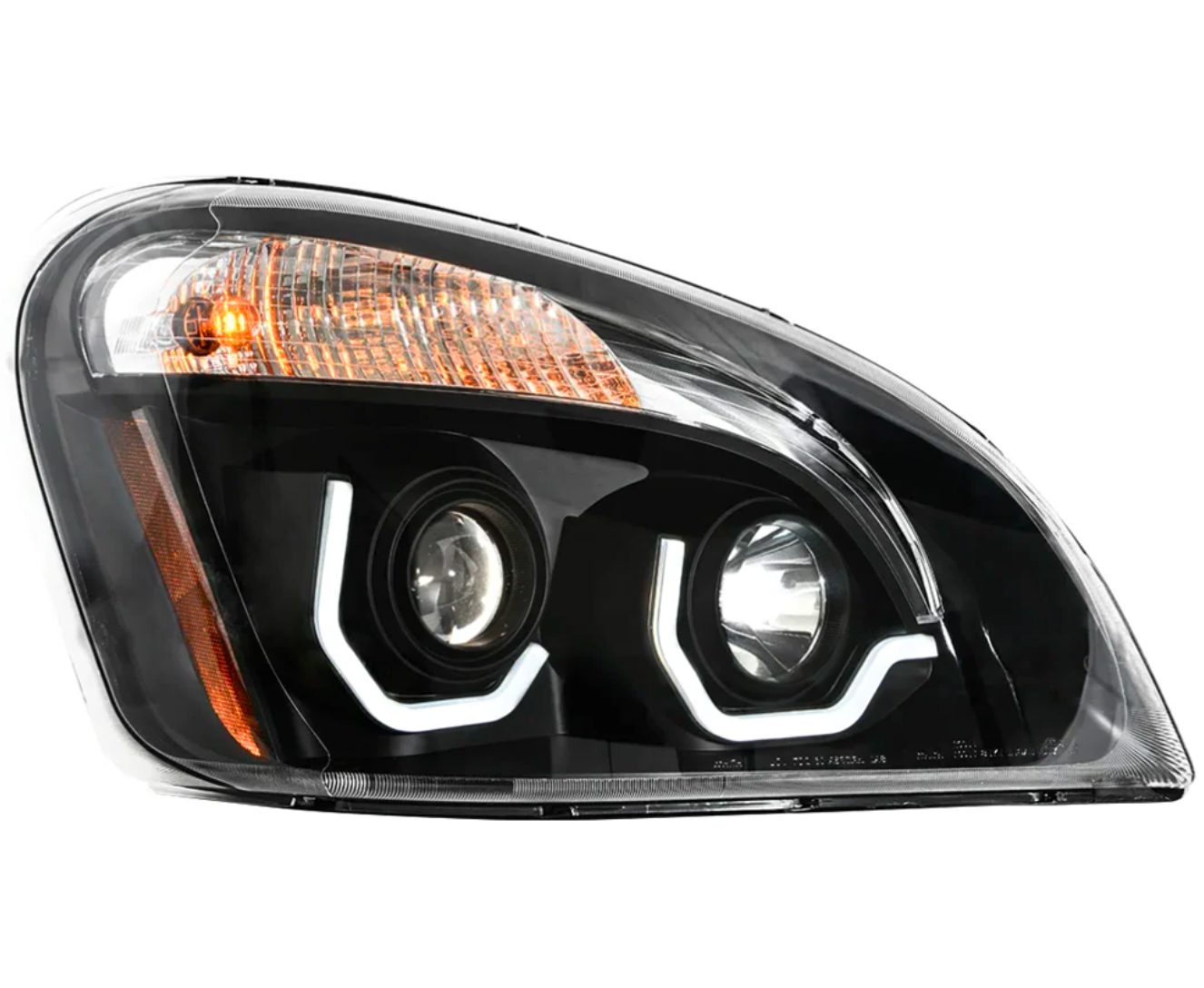 Freightliner Cascadia Projector Headlight w/ White LED Running Light