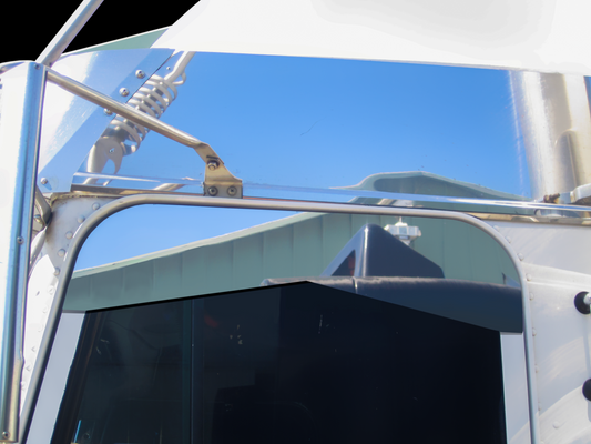 Freightliner Classic/FLD 120 8"x4" Bowtie Chop Top (Cab Mounted Mirrors)