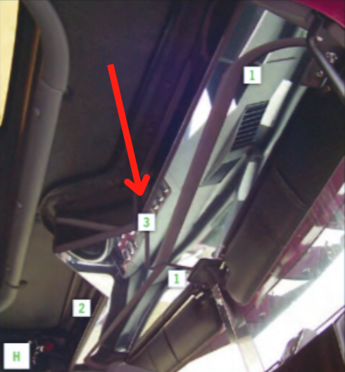 Freightliner Classic / FLD Passenger Side Lower Headliner Trim