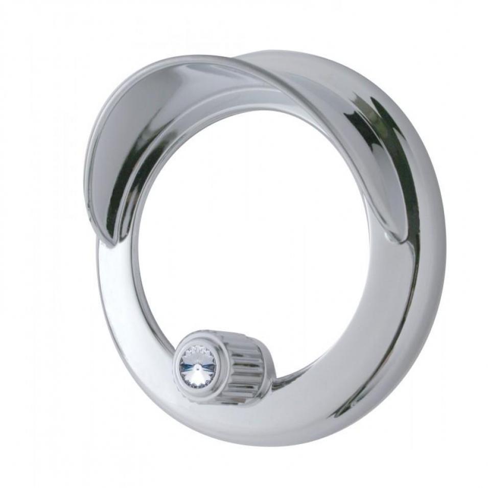 Freightliner Clock Bezel w/ Visor - Clear Diamond Cab Exterior