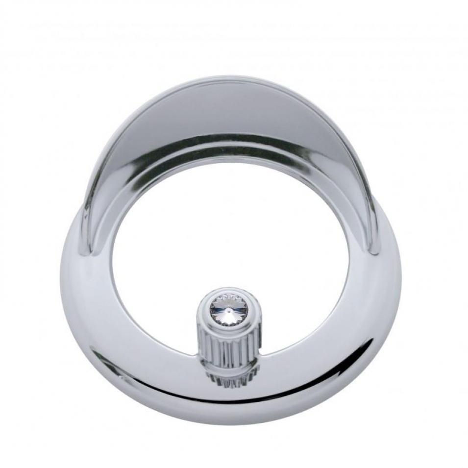 Freightliner Clock Bezel w/ Visor - Clear Diamond Cab Exterior