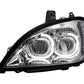 Freightliner Columbia Chrome LED HeadLight Projection With LED Bar Driver