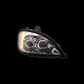 Freightliner Columbia Chrome LED HeadLight Projection With LED Bar. Passenger