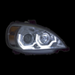 Freightliner Columbia Projector Headlight with LED Light Bar