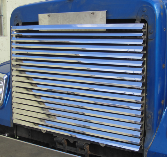 Freightliner Coronado Hood Grill w/ 18 Louvers (Square Headlights) - Grill Surround NOT included.