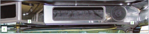 Freightliner Passenger Side Headliner Speaker Trim (2-piece kit)