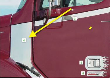 Freightliner Side Cowl Trims (Columbia 2003 & Earlier)