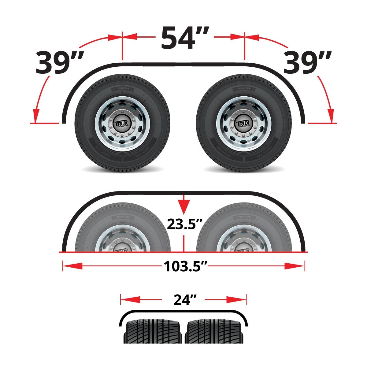 Full Fender Stainless Steel 132" - Rolled Edge 16 Gauge