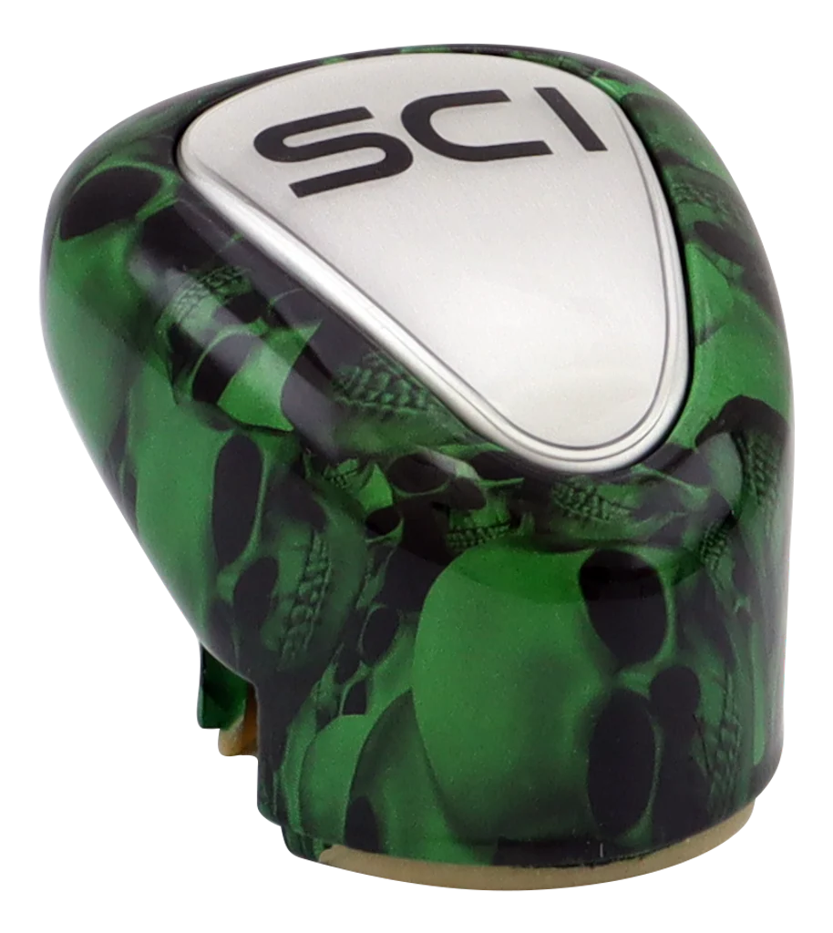 Gear Shift Cover - OEM Style 13/15/18 - Big Skulls Green