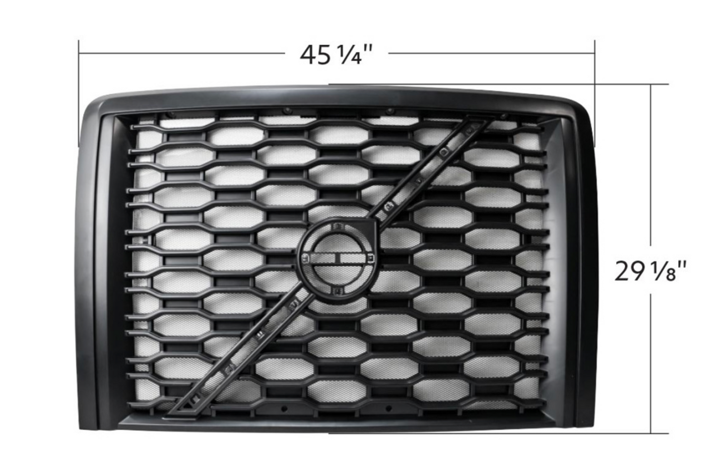 GRILLE WITH BUG SCREEN FOR 2018-2024 VOLVO VNL-BLACK