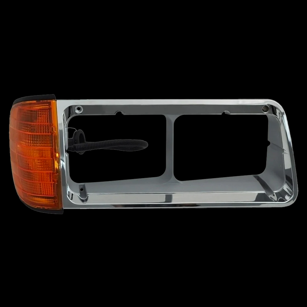 Headlight Bezel for Freightliner FLD120 models from 1989 to 2002 Passenger. Side signal light attached