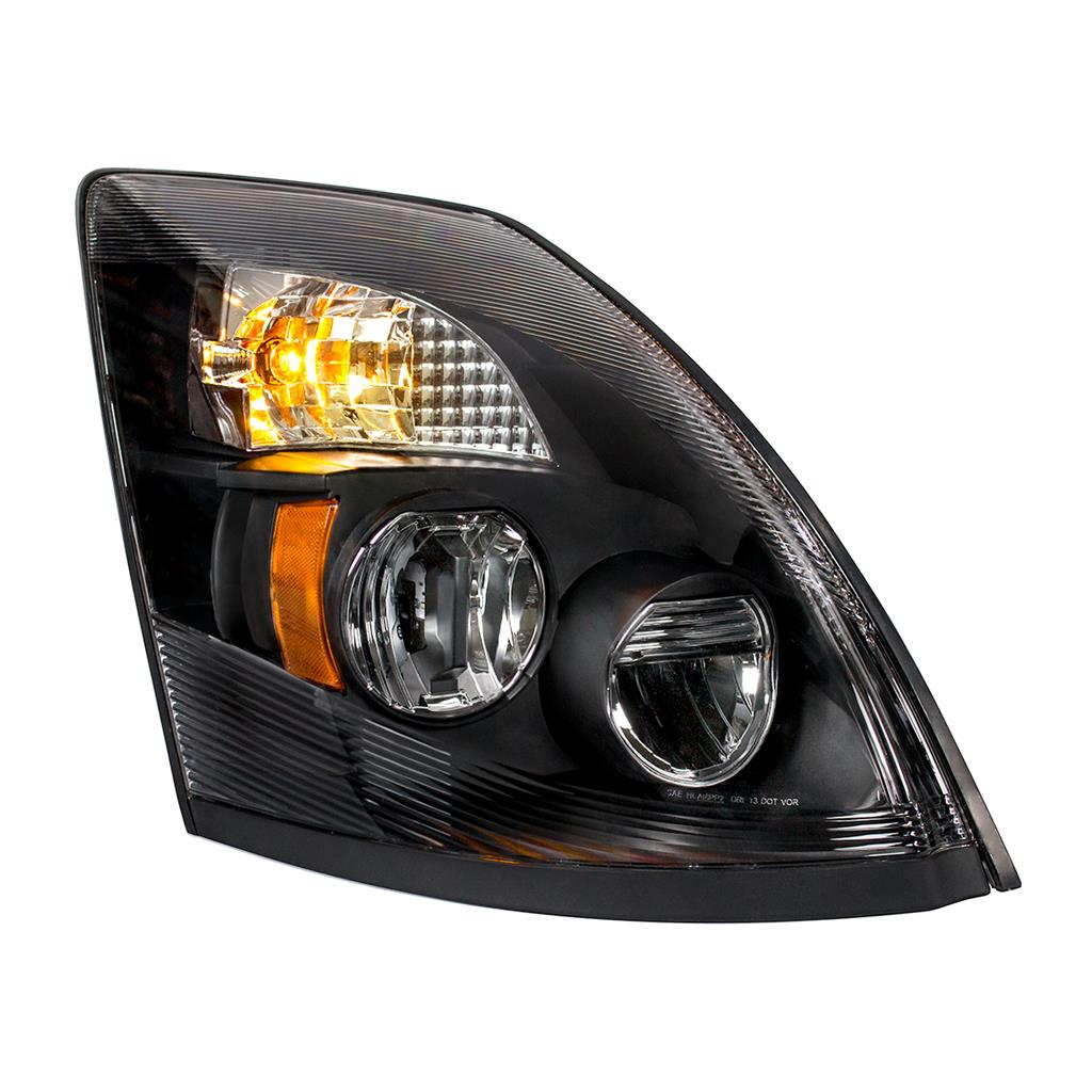 High Power LED "Blackout" Headlight for (2003-2017) Volvo VN/VNL