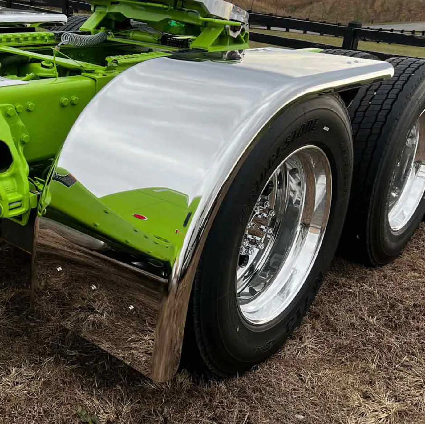 Hogebuilt Peterbilt Kenworth Down Low Blind Mount Half Tandem Fender Mounting Brackets