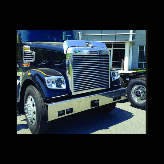 Hood Grille w/ 18 Horizontal Louvers - Freightliner Coronado 2011 & Newer Models (Square Headlights) - Grill Surround NOT included.