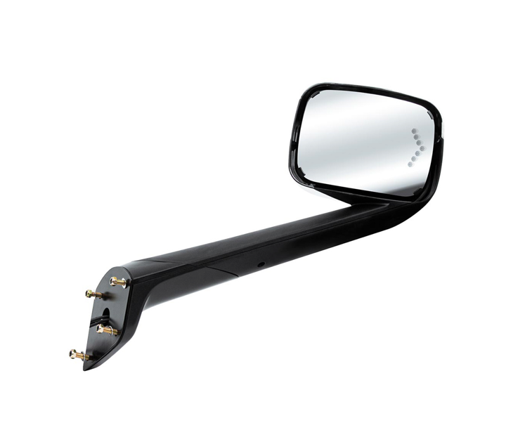 HOOD MIRROR ASSEMBLY W/LED LIGHTS ON MIRROR COVER & GLASS FOR 2018-2025 FREIGHTLINER CASCADIA - HEATED/PASSENGER