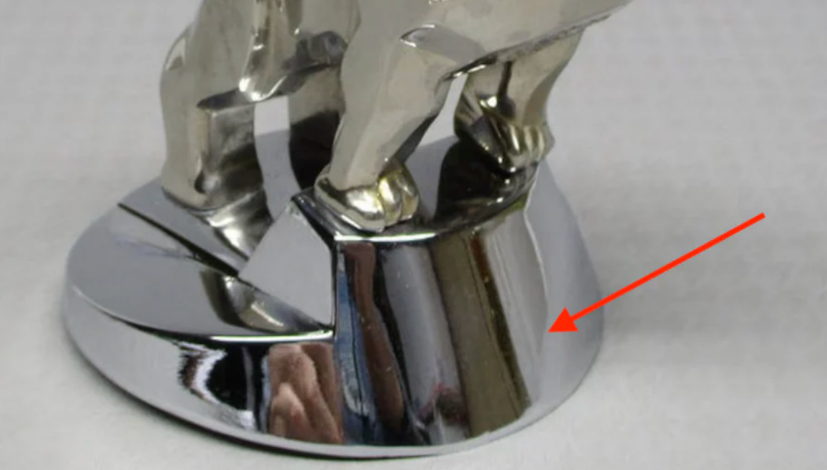 Hood Ornament Base Bulldog Chrome Fits Mack