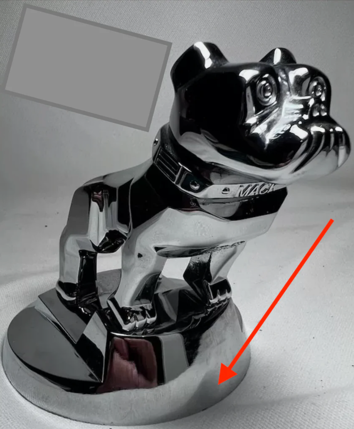 Hood Ornament Base Bulldog Chrome Fits Mack