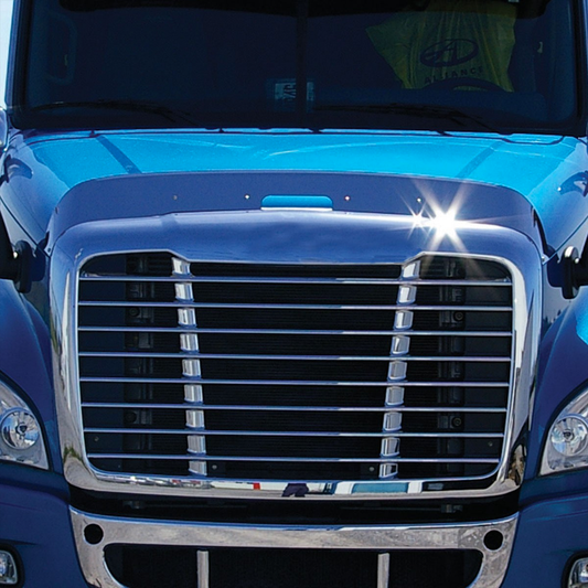 Hoodshield Bug Deflector for Freightliner Cascadia.