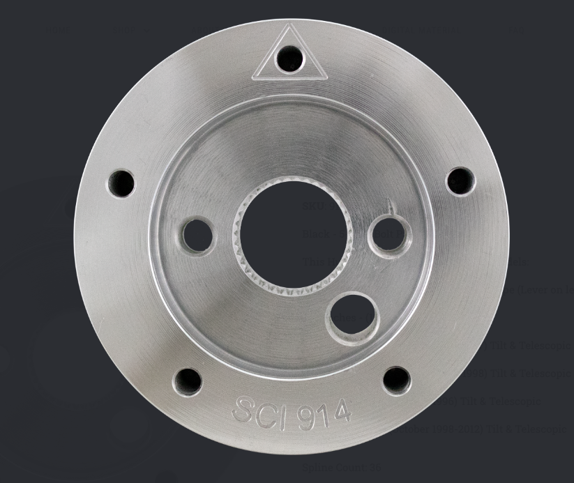 Hub Steering Wheel Western Star - (October 1998-2012) Tilt & Telescopic