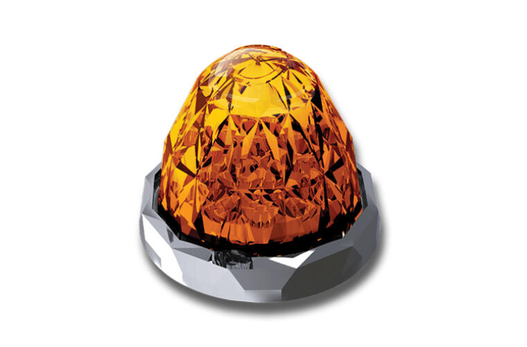 thumbnail image 2 of MAT Amber Blue Watermelon LED Marker/Turn Signal Light – 19 LEDs With Chrome Ring (ABW104) 2 of 5