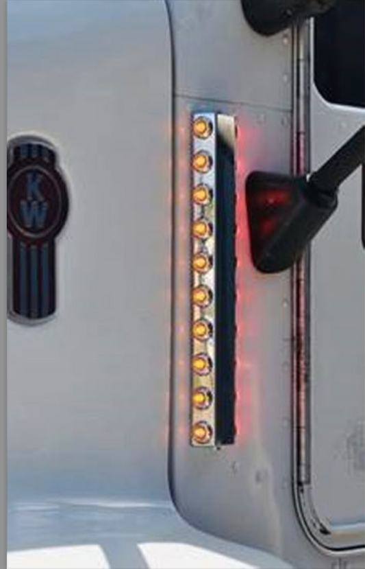 Kenworth All Models. 17" Pretend Air Filter Light Panel w/ 10-3/4'' Light Holes (Per Side) (SOLD PAIRS) (OLD K-0020)